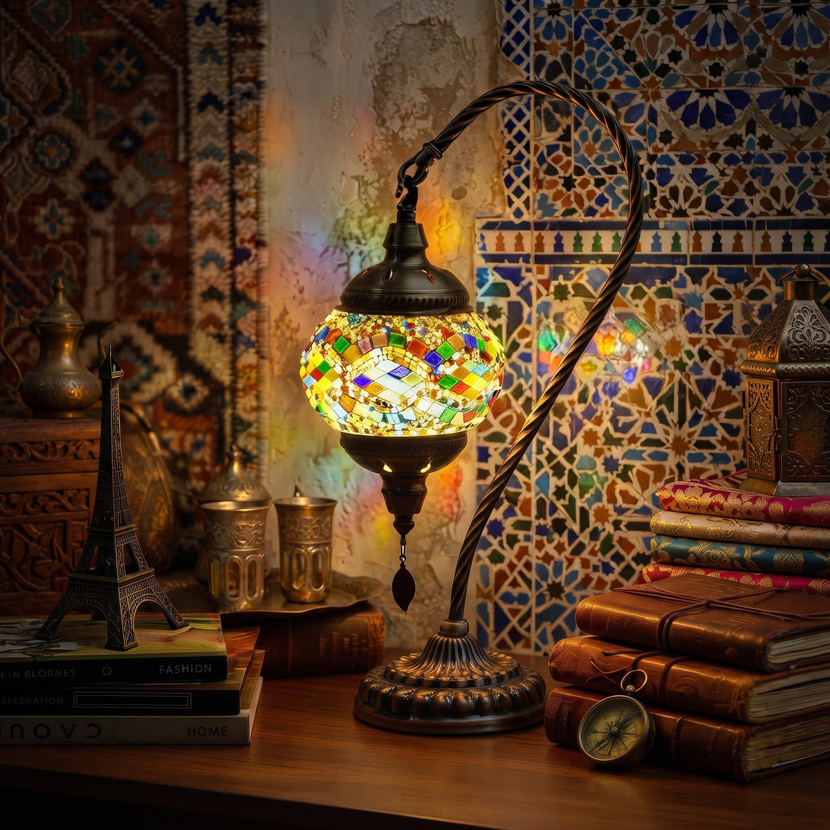 Handmade Turkish Table Lamp (LED Bulb Included)