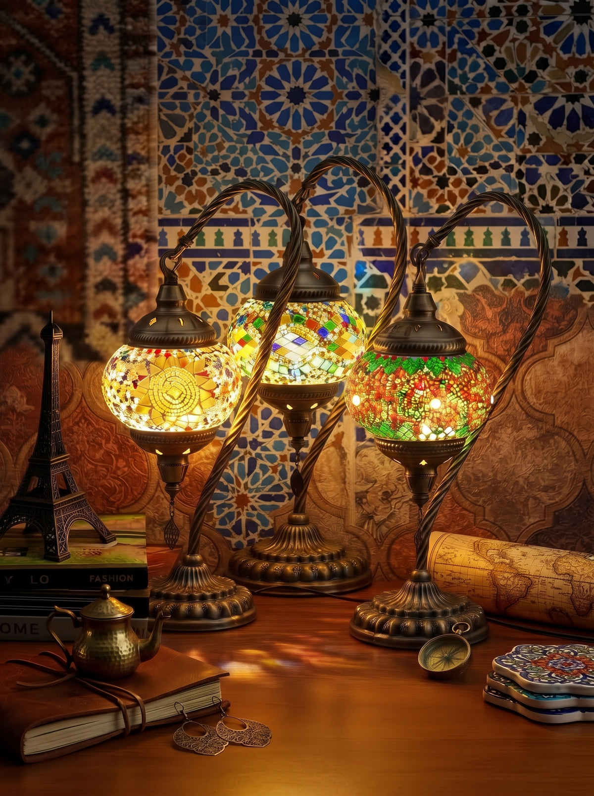 Handmade Turkish Table Lamp (LED Bulb Included)