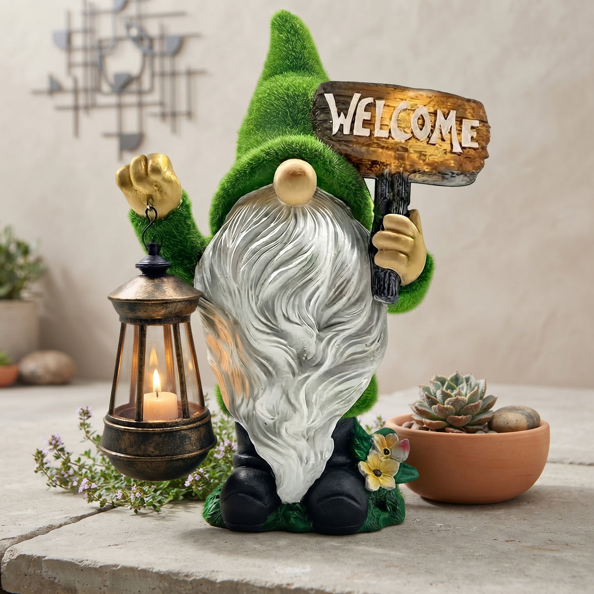 Garden Gnome Statue Outdoor Decor