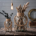 Handwoven Transparent Glass Vase Mesh Net