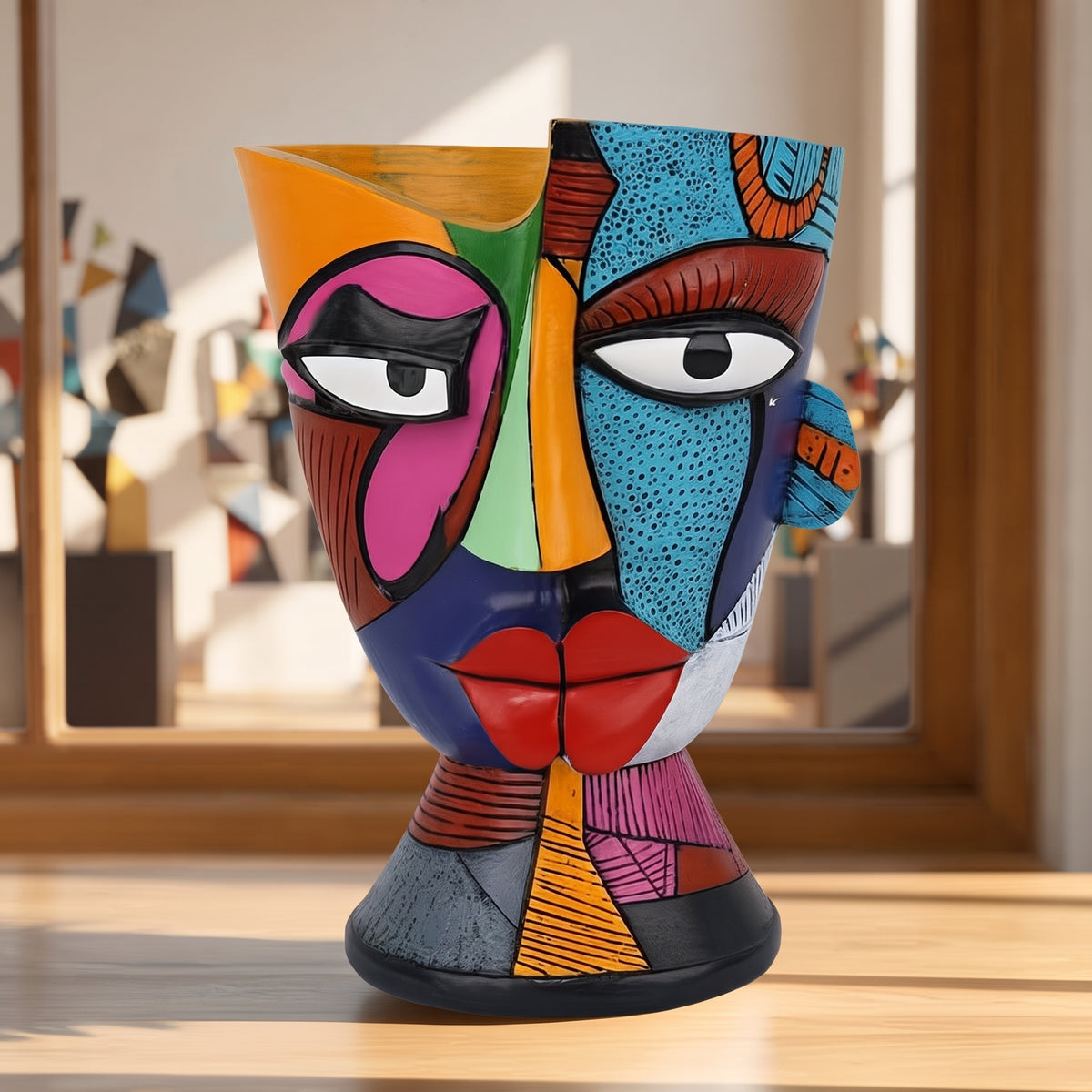 fashionable Cool Face Art Flowerpot Unique Style