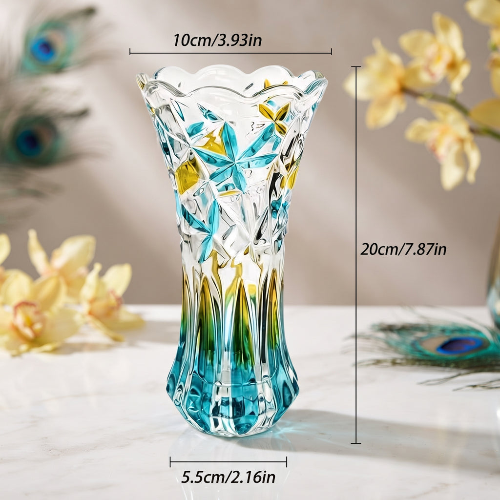 Luxury Crystal Glass Flower Vase with Bell