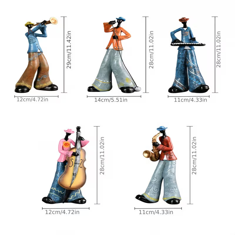 Ornaments Music Band Figures Statues