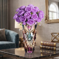 Elegant Modern Glass Vase Swirling Design