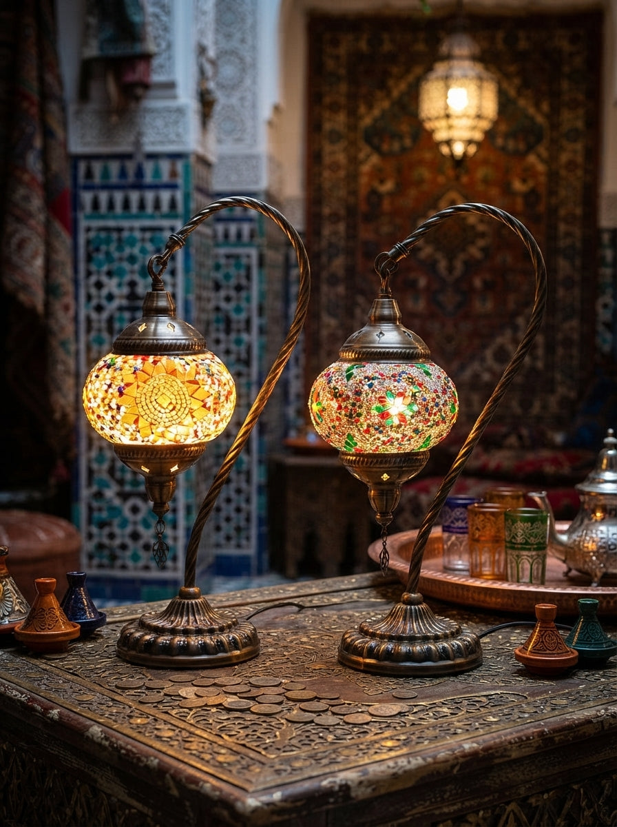 Handmade Turkish Table Lamp (LED Bulb Included)