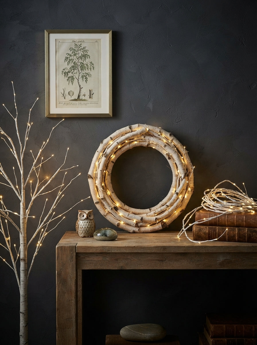 Birch Tree Willow Vine Lamp