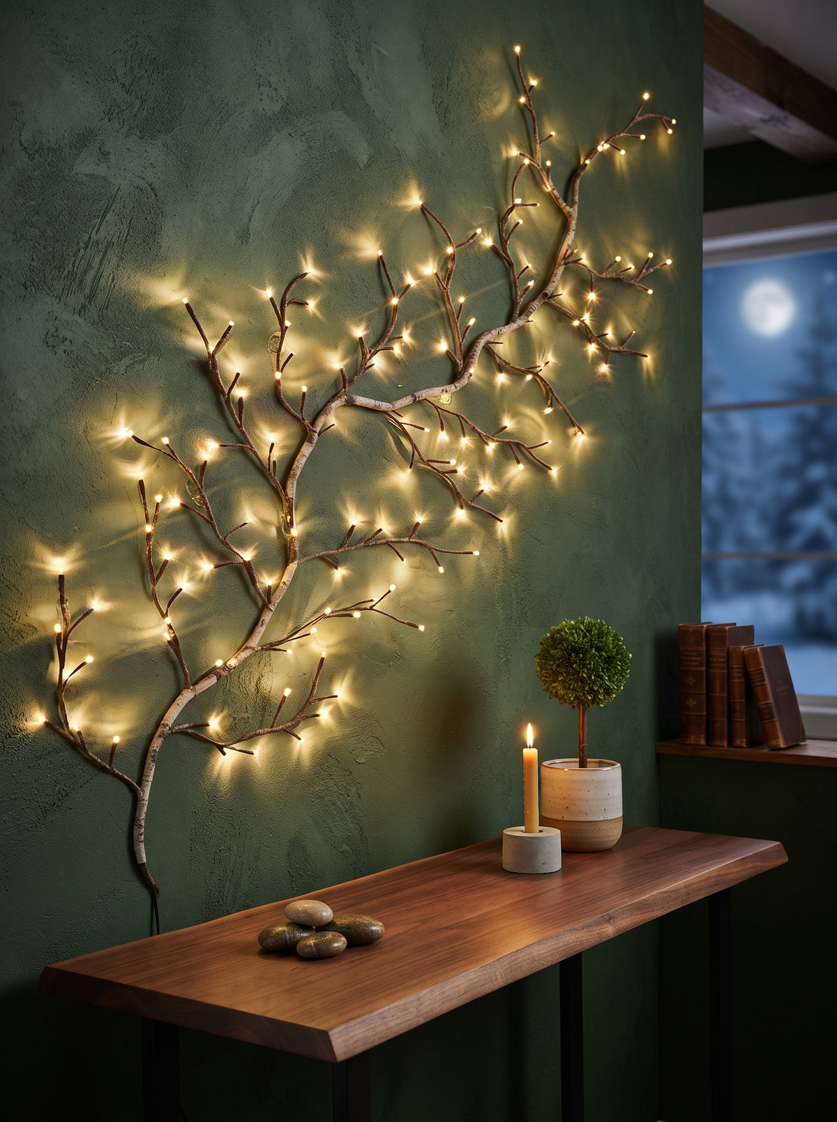Birch Tree Willow Vine Lamp