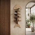 Wooden Fishbone Wall Hanging Storage