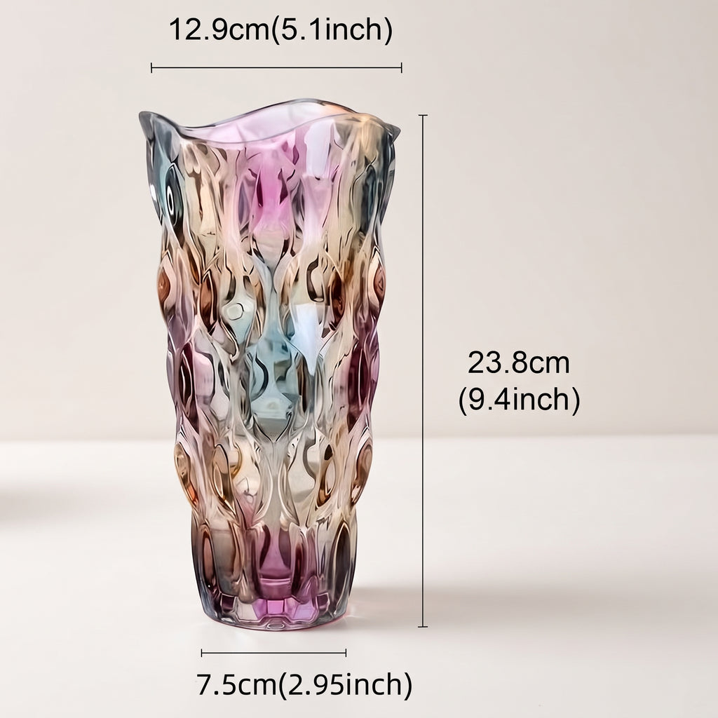 Elegant Modern Glass Vase Swirling Design