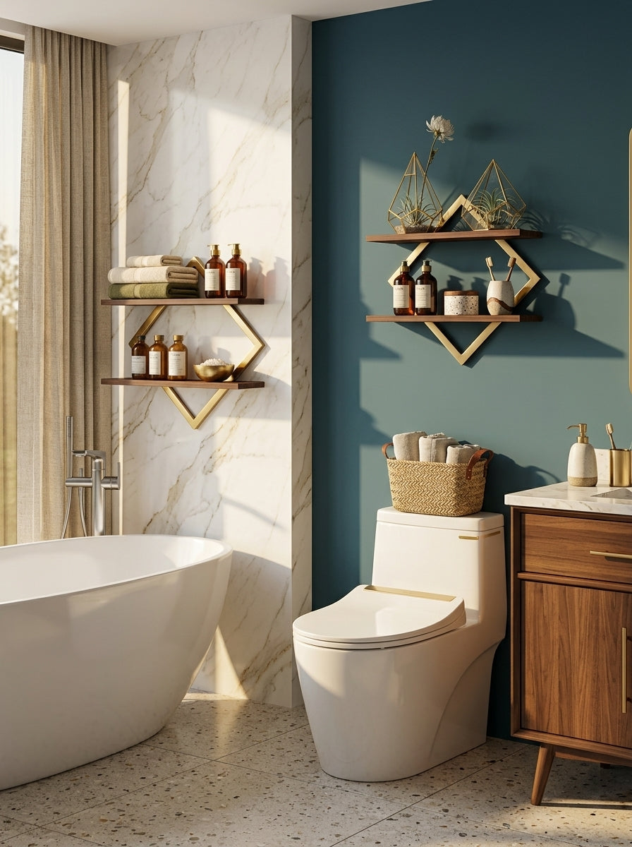 2/4pcs Double Layer Wall Shelf