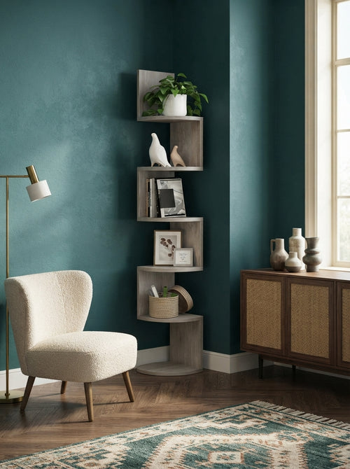 5-Tier Corner Wall Shelf Mount