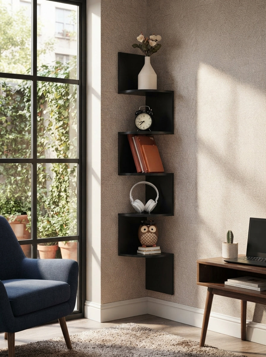 5-Tier Corner Wall Shelf Mount