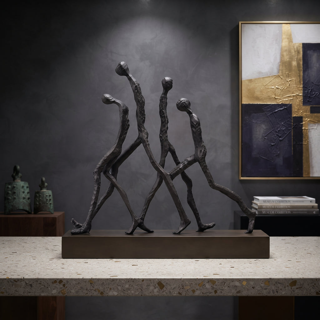 Metal Abstract Humanoid Sculpture