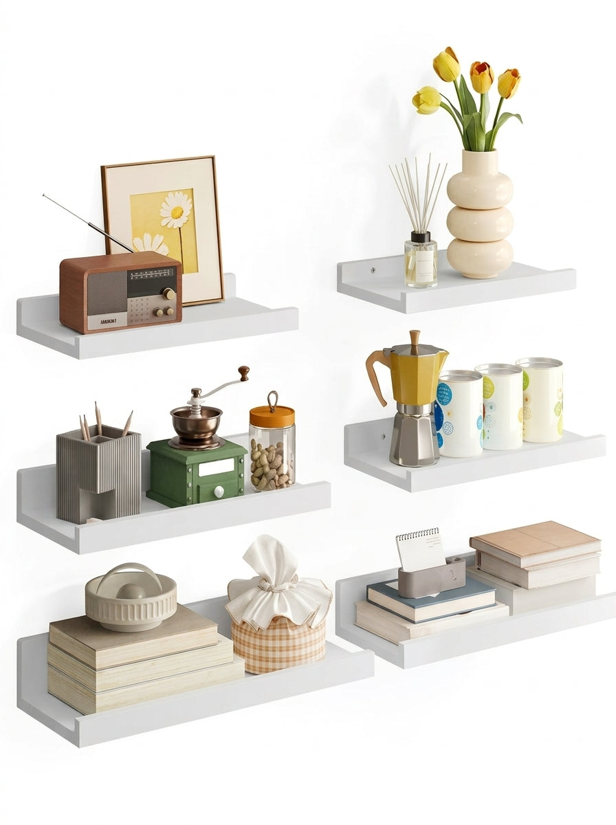 6pcs Wall Mounted Shelves Set