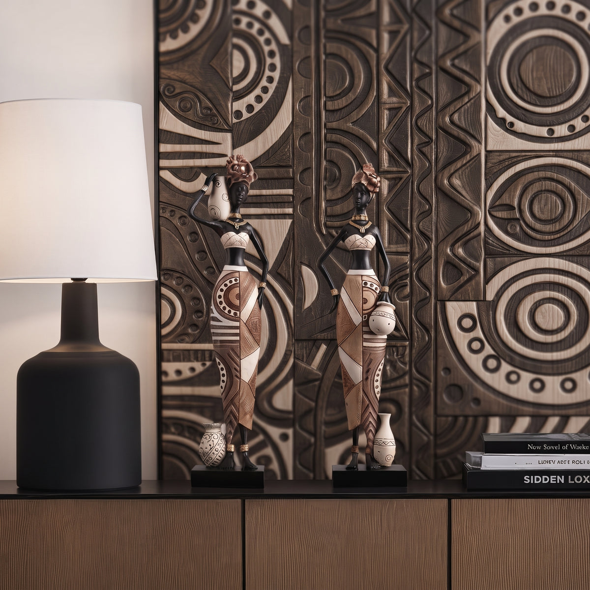Boho African Woman art sculpture