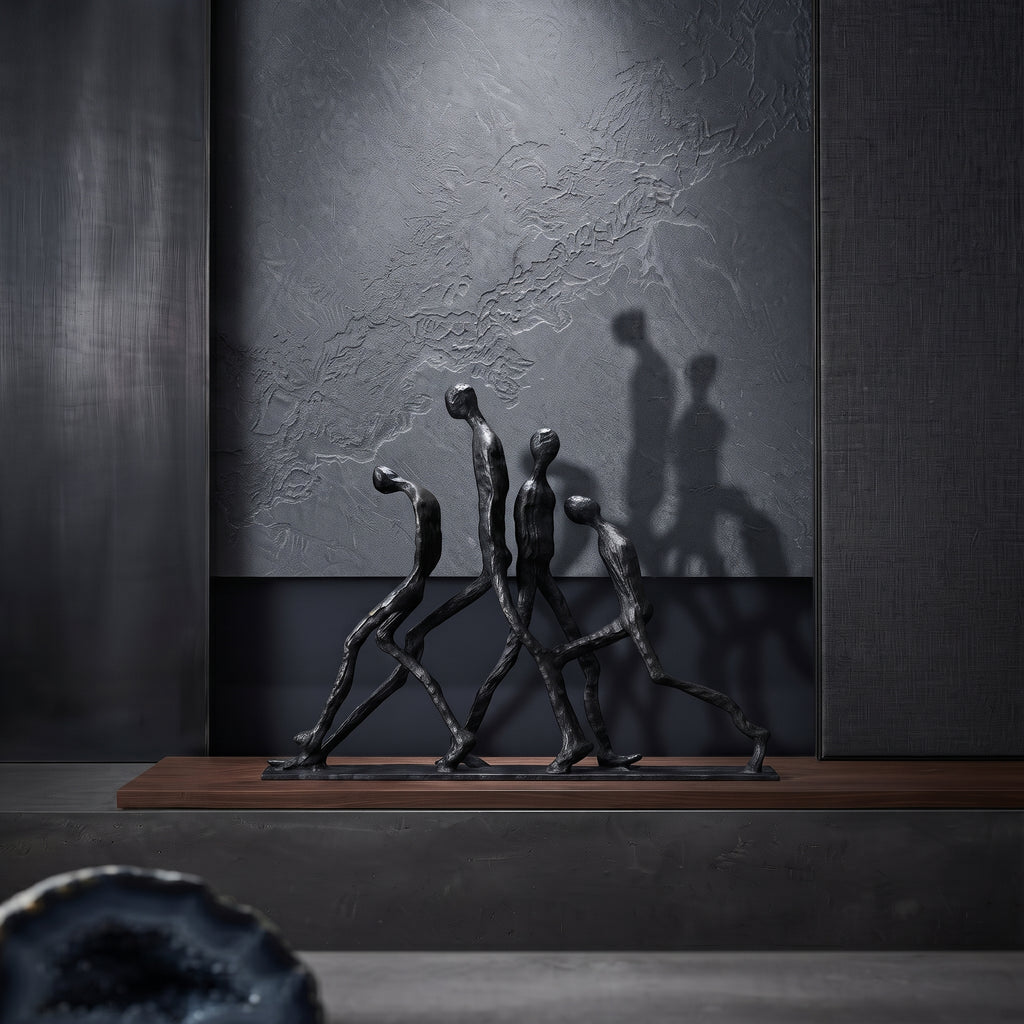Metal Abstract Humanoid Sculpture