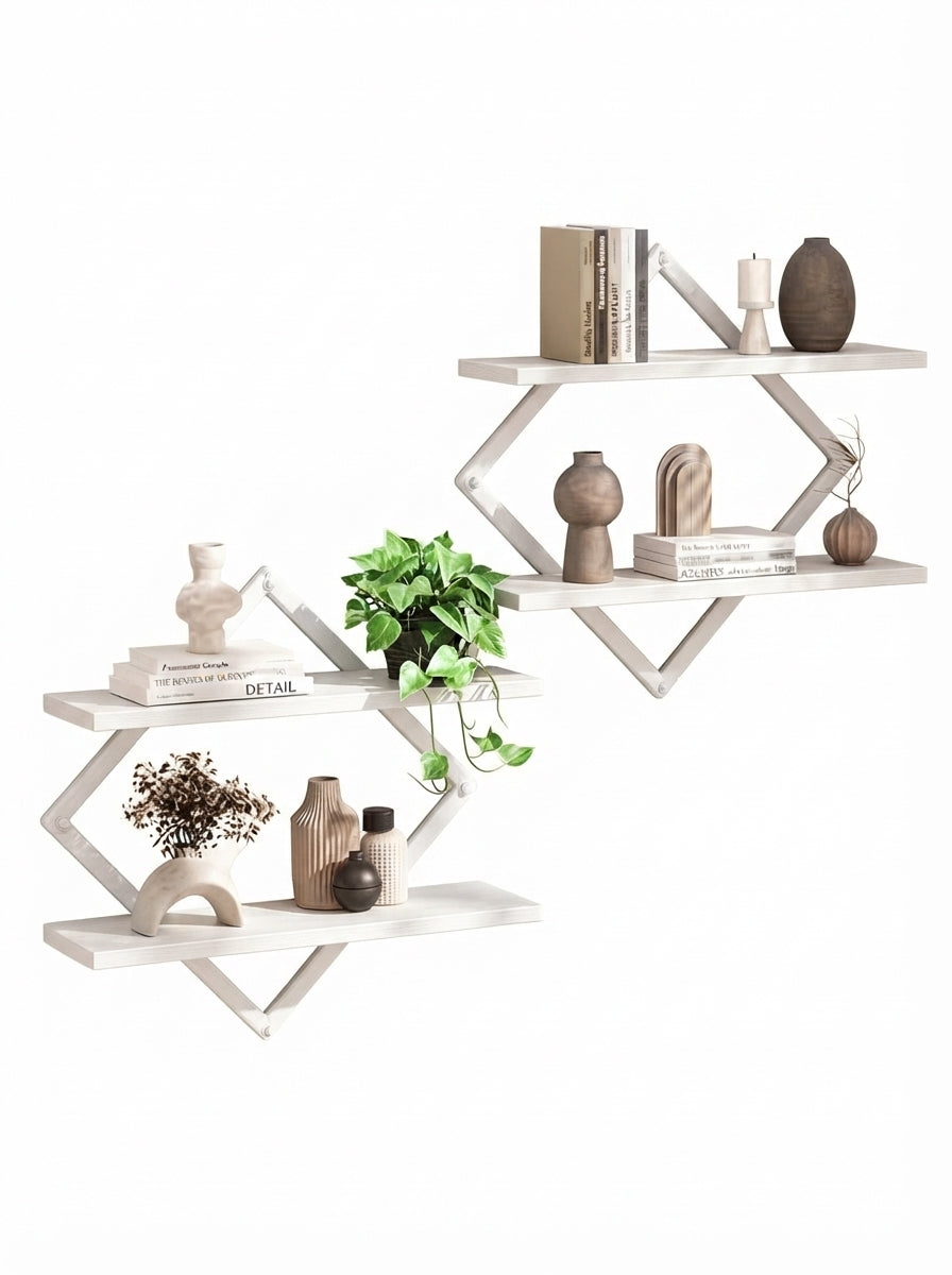 2/4pcs Double Layer Wall Shelf