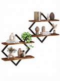 2/4pcs Double Layer Wall Shelf