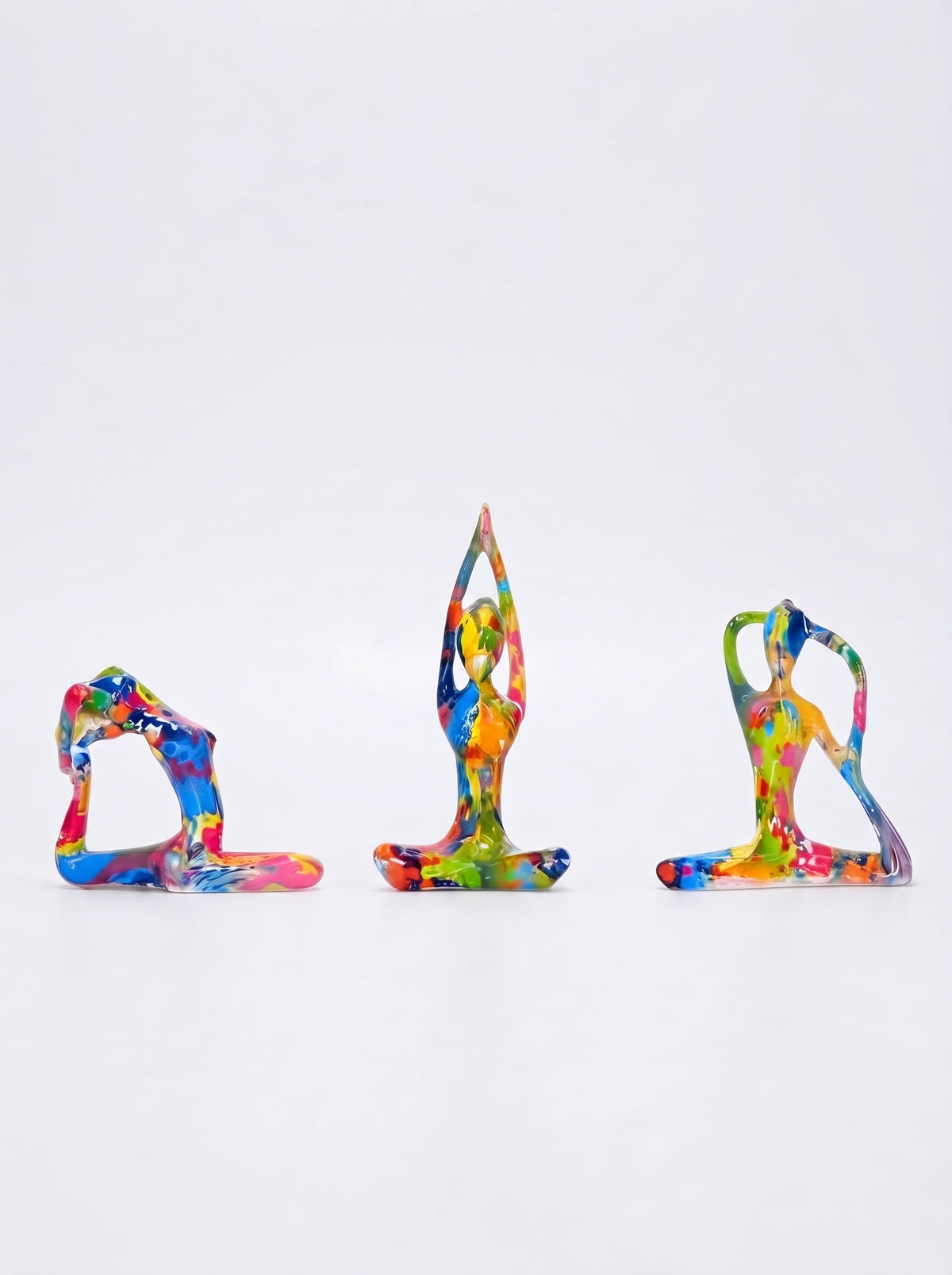 printing abstract colorful yoga Sculpture
