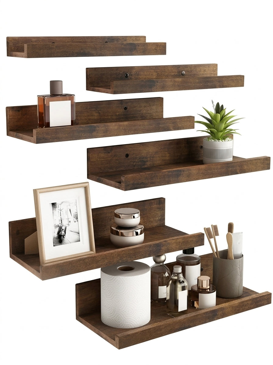 6pcs Wall Mounted Shelves Set