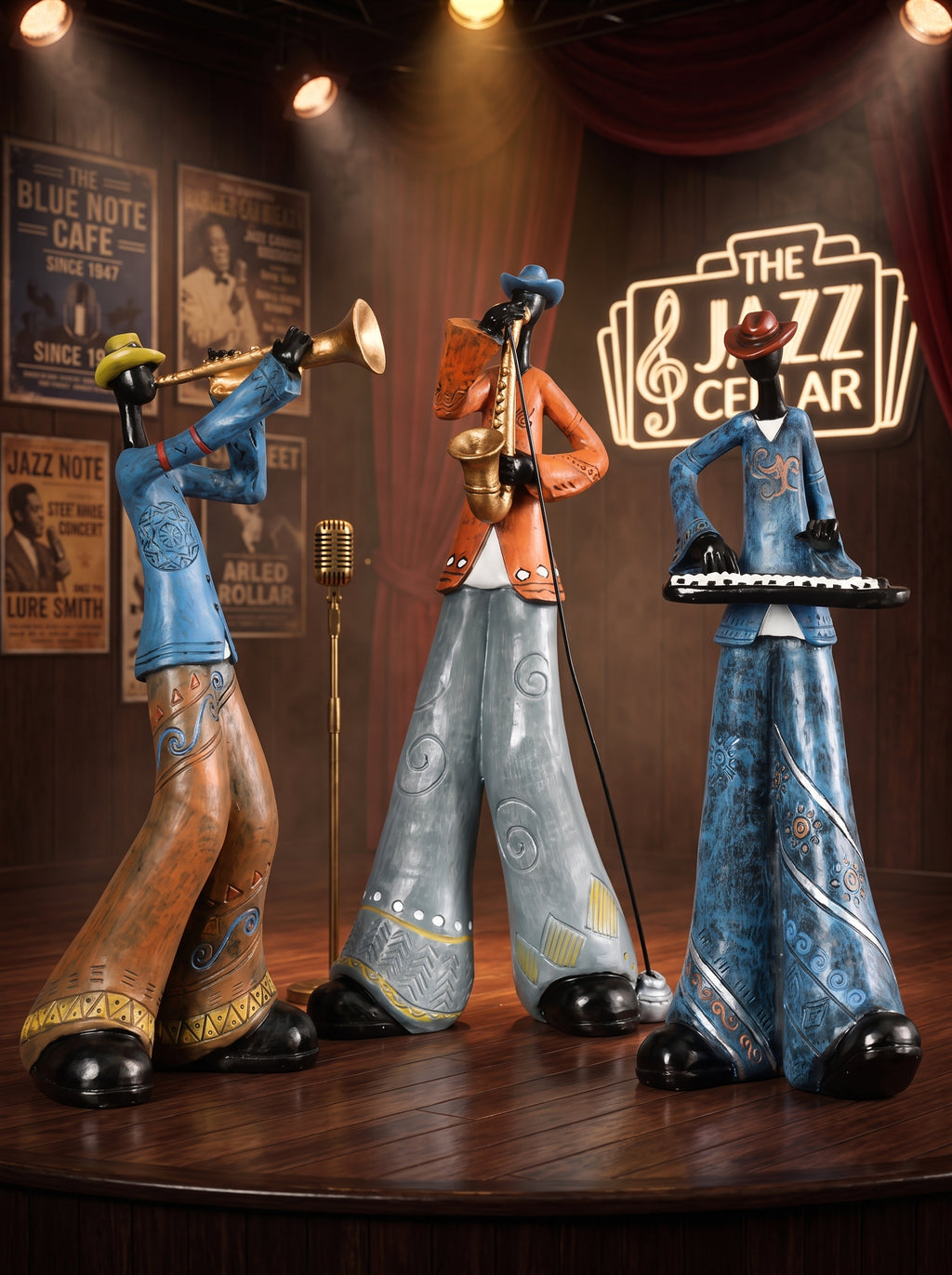 Ornaments Music Band Figures Statues