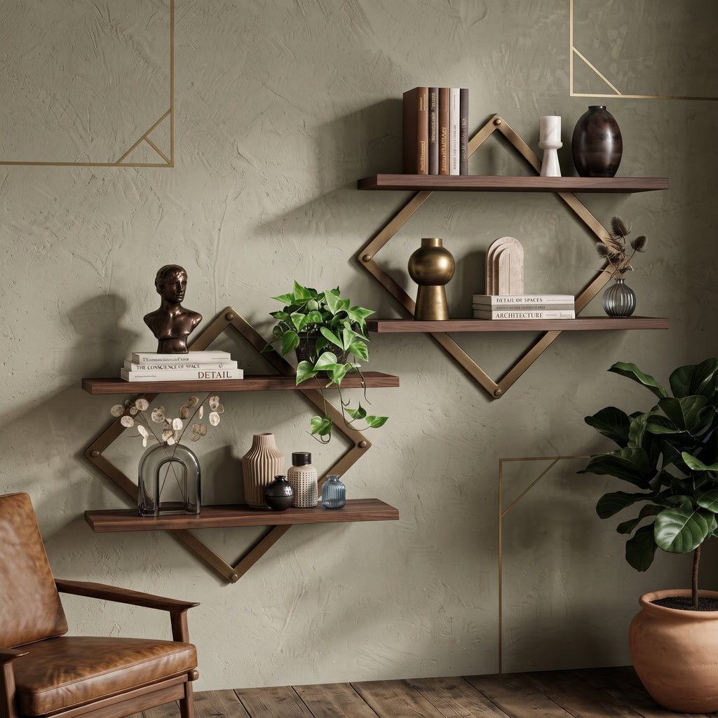 2/4pcs Double Layer Wall Shelf