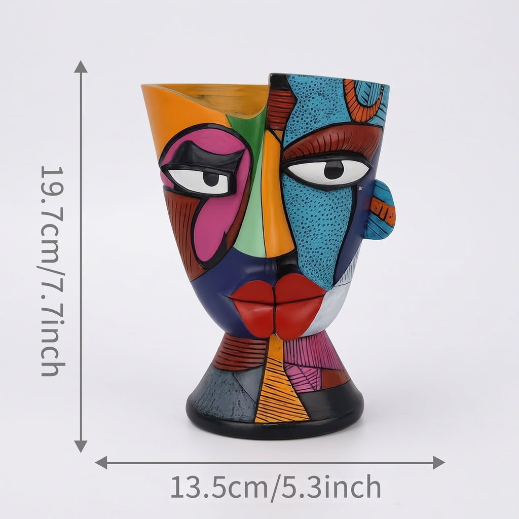 fashionable Cool Face Art Flowerpot Unique Style