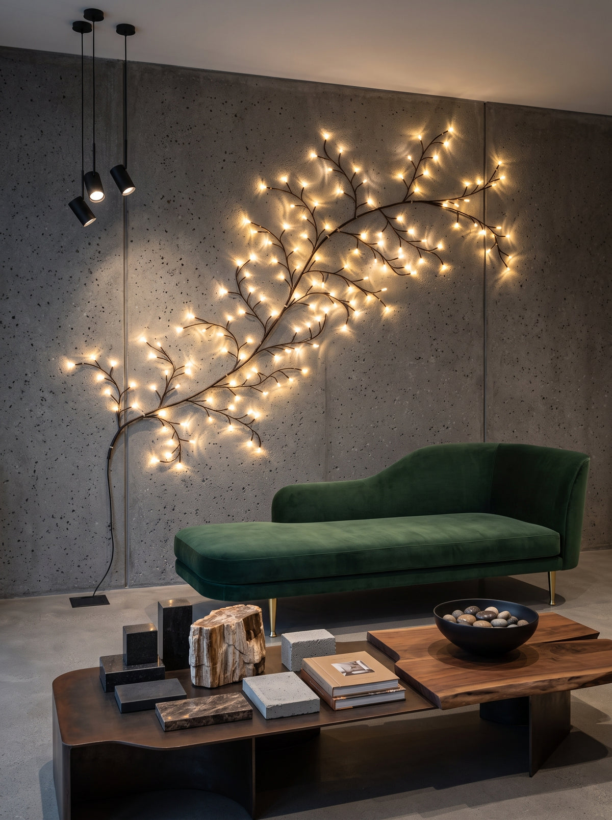 Birch Tree Willow Vine Lamp