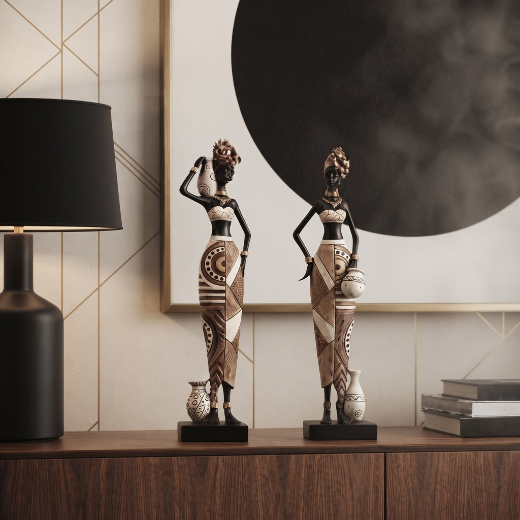 Boho African Woman art sculpture