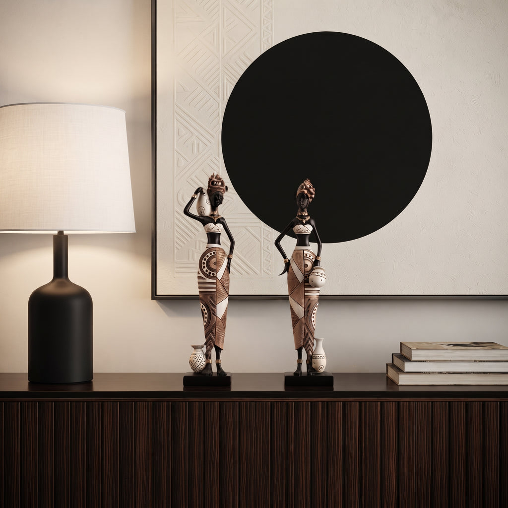 Boho African Woman art sculpture