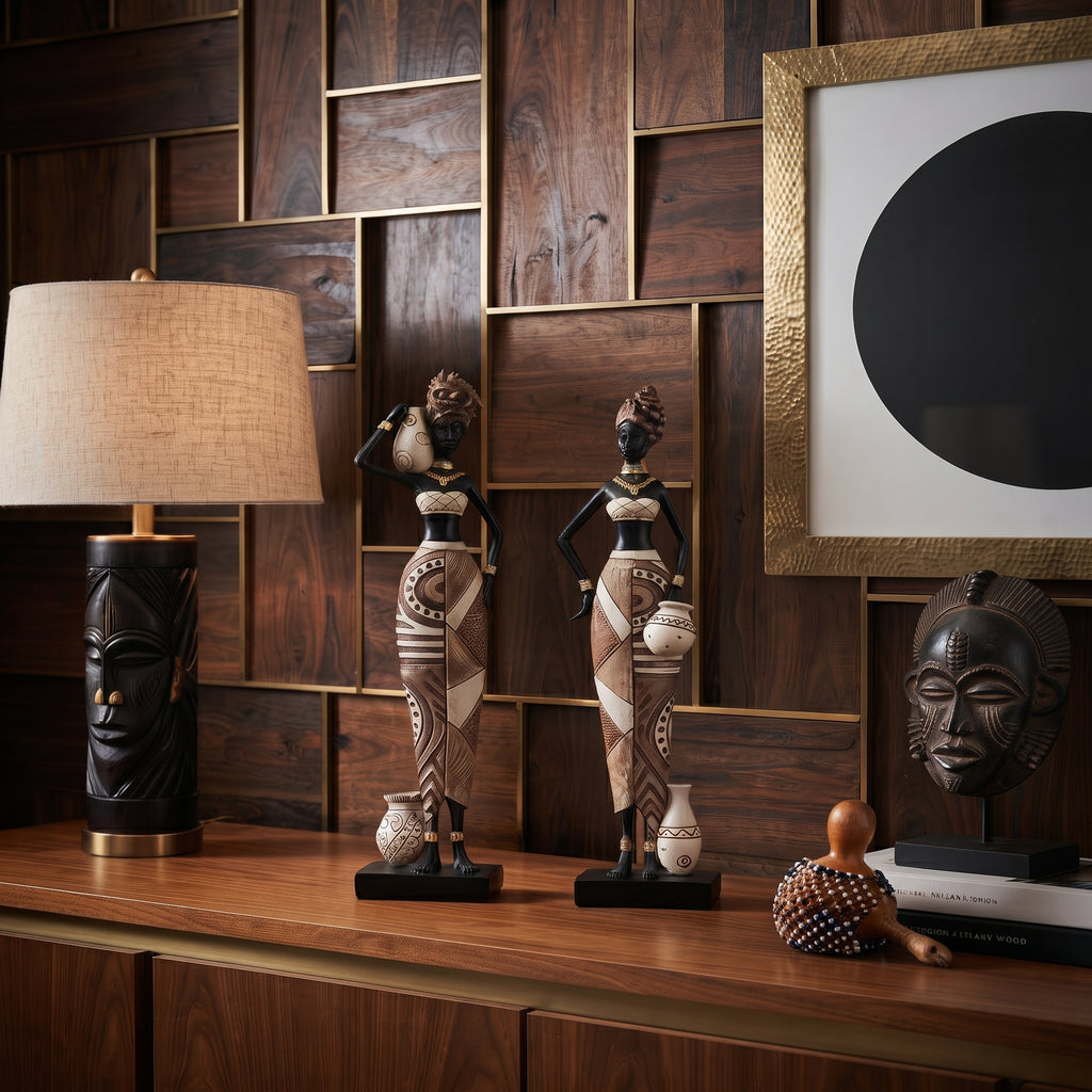 Boho African Woman art sculpture
