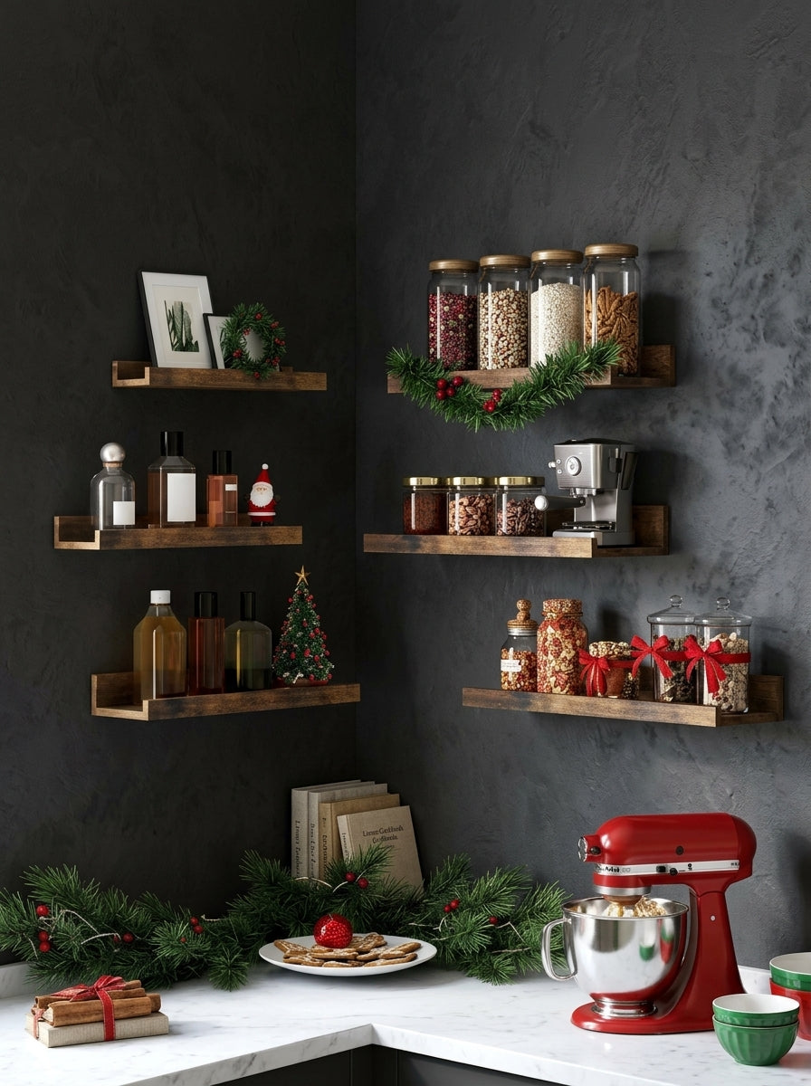6pcs Wall Mounted Shelves Set