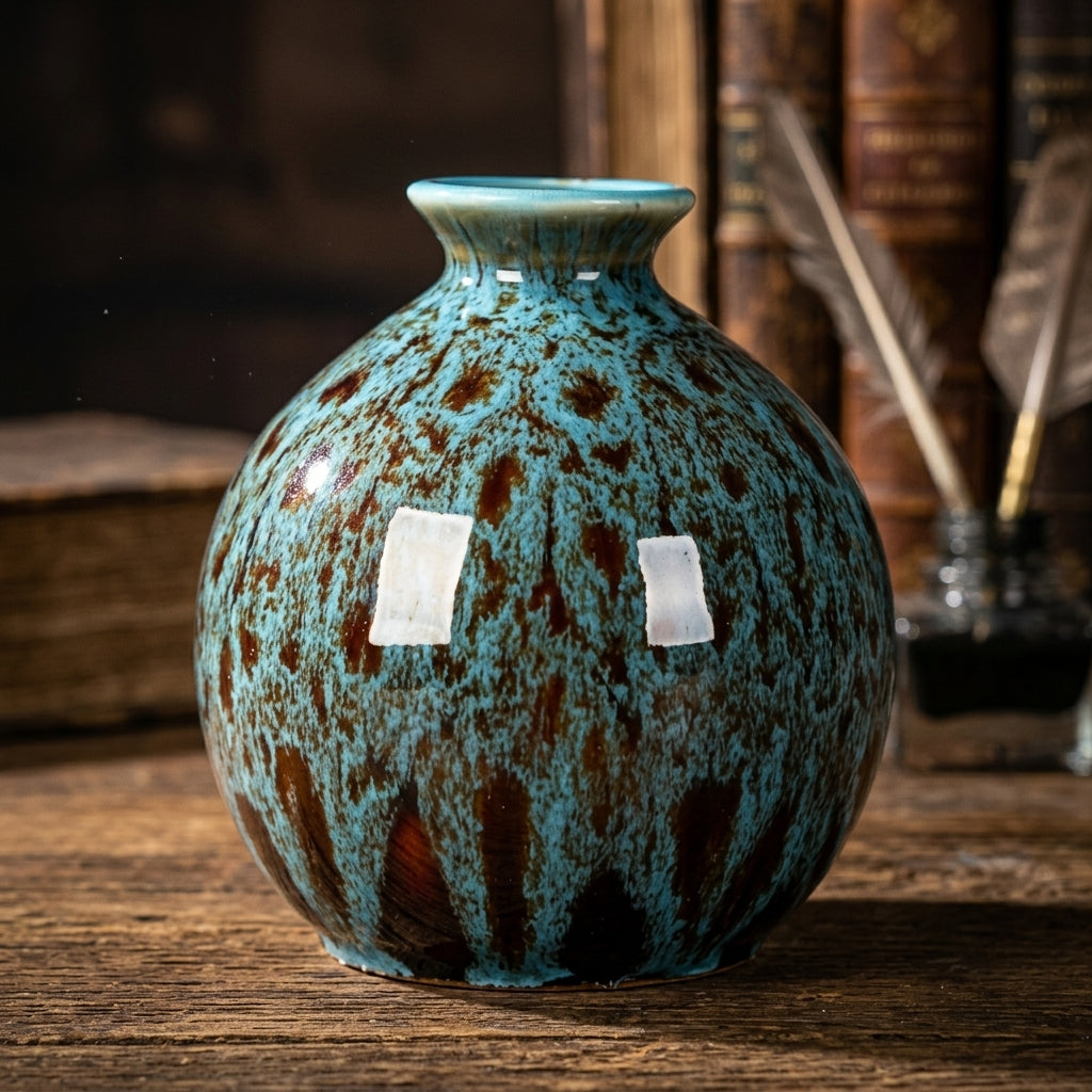 Bohemian Style Blue Ceramic Vases