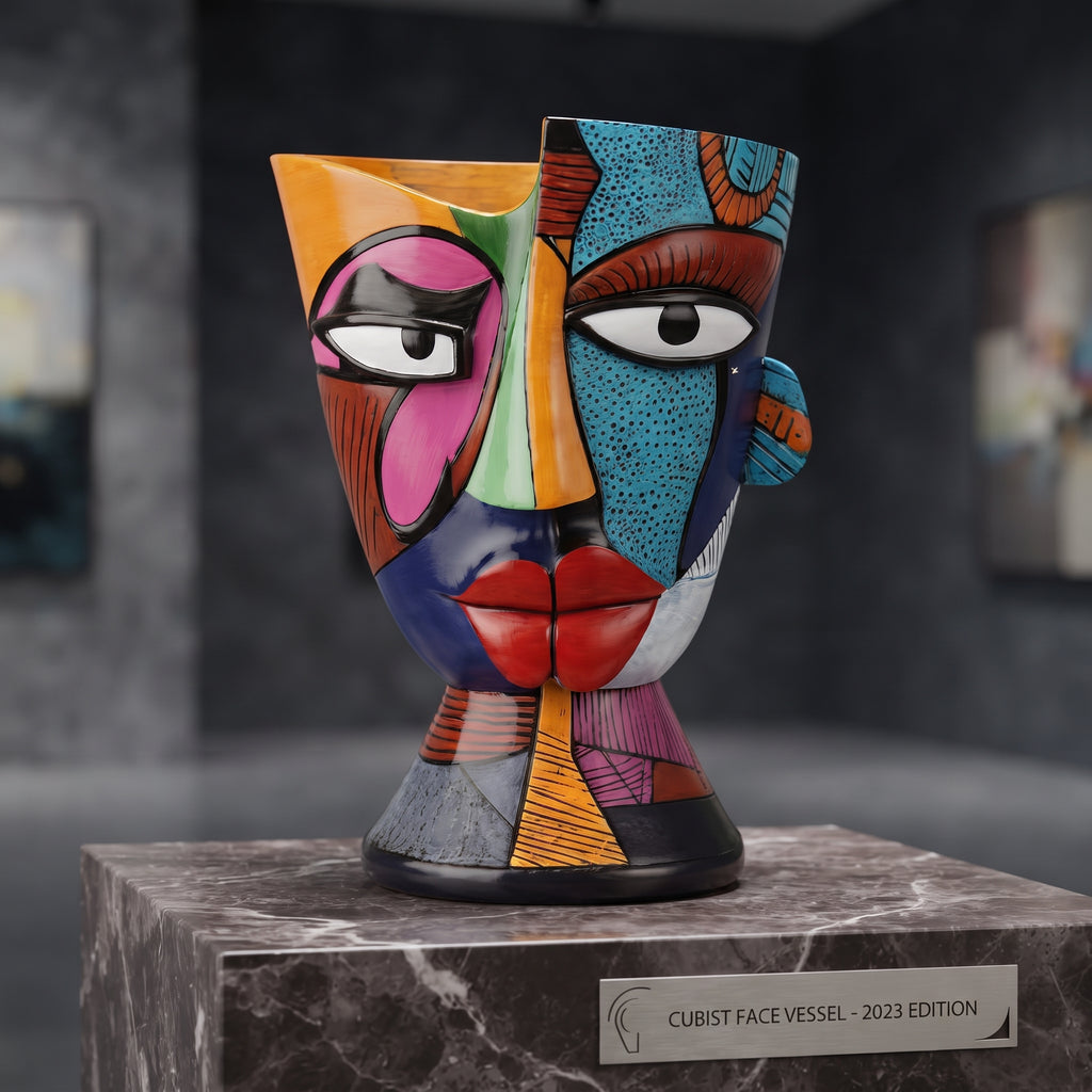 fashionable Cool Face Art Flowerpot Unique Style