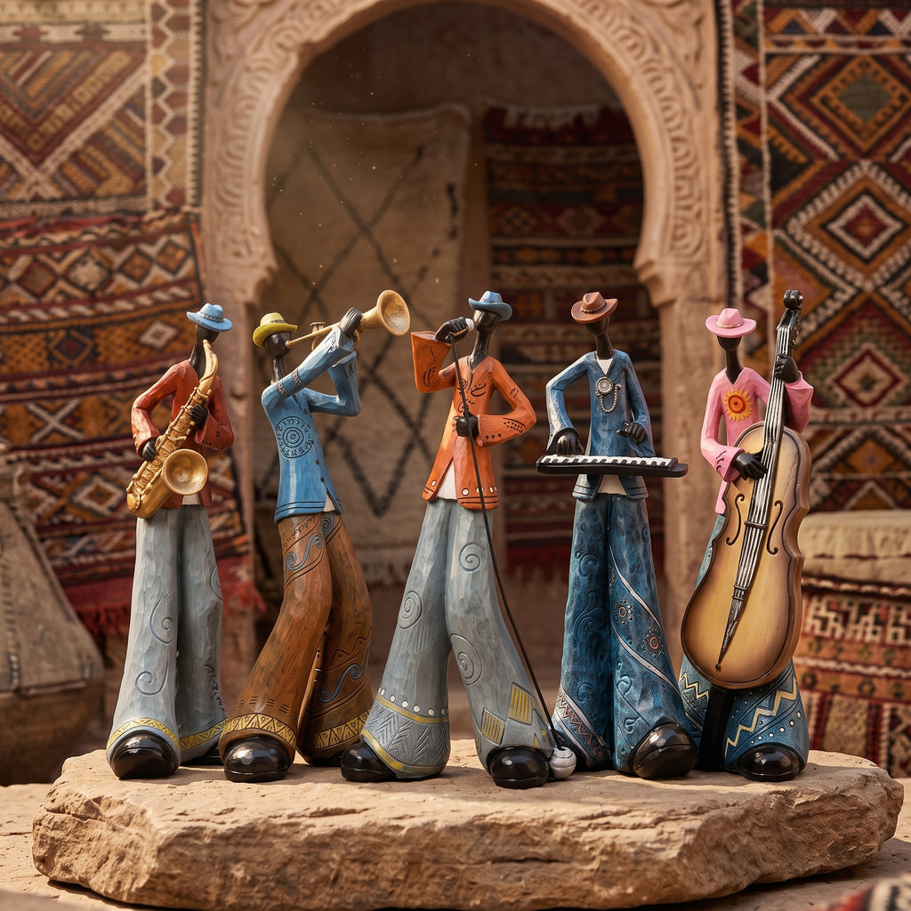 Ornaments Music Band Figures Statues