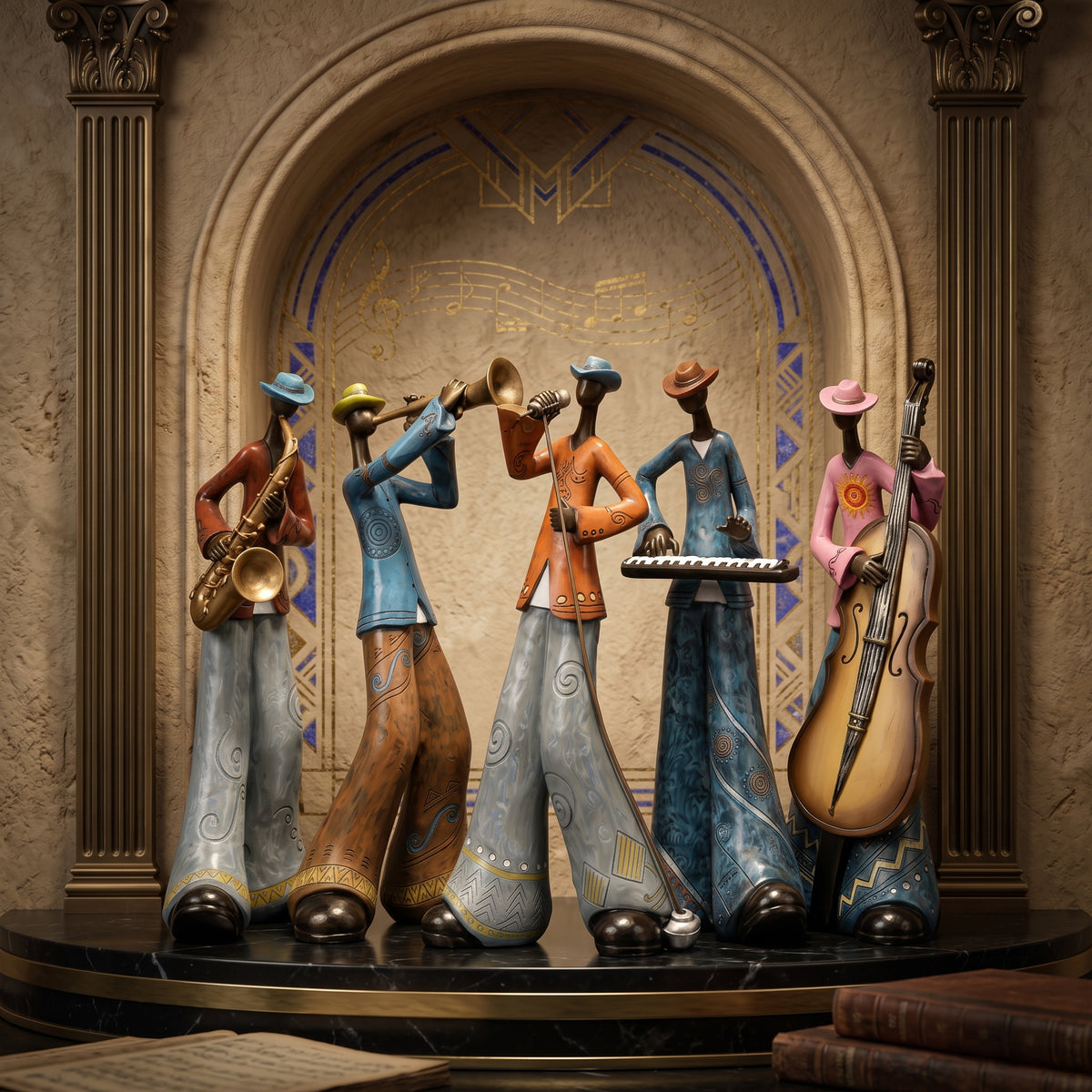 Ornaments Music Band Figures Statues