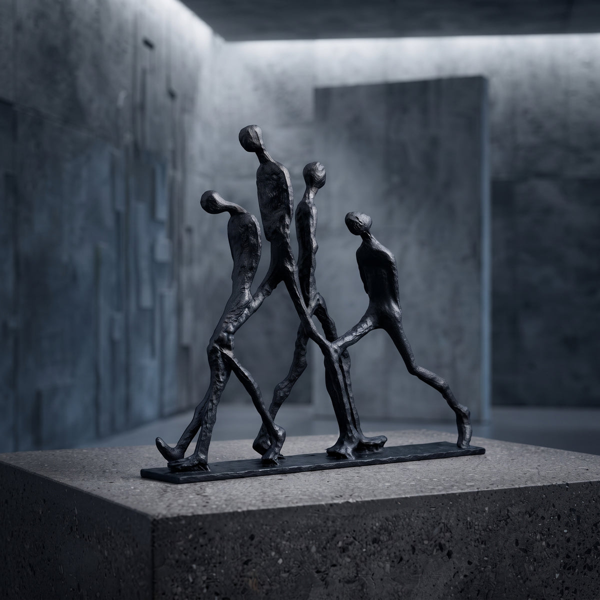 Metal Abstract Humanoid Sculpture